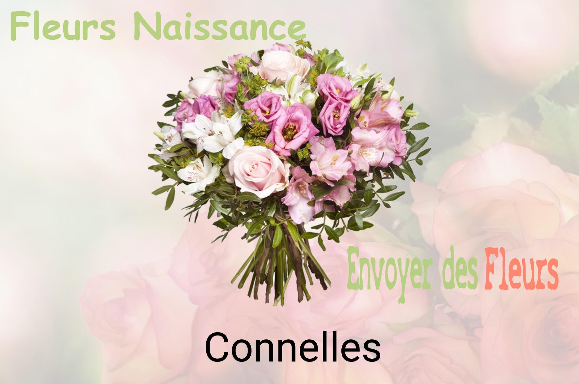 Bouquet de fleurs de naissance livré à Connelles